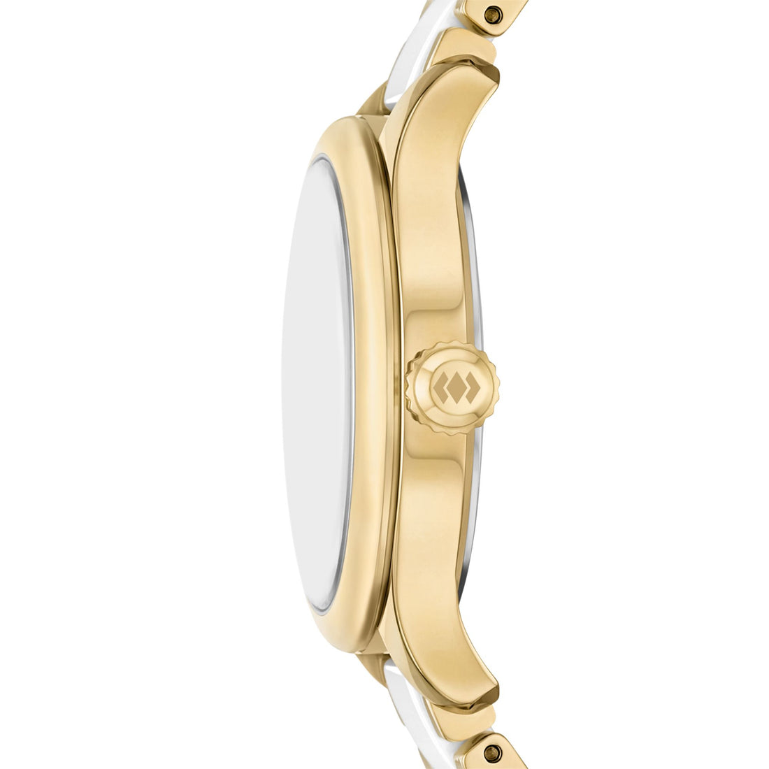 Fossil Gilmore 38mm Three-Hand Date Gold-Tone and White Ceramic Watch - CE1131