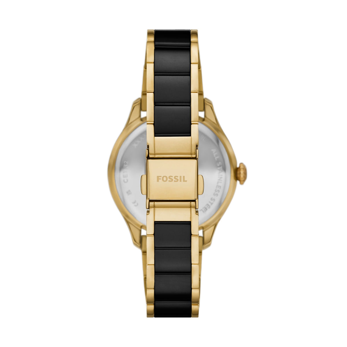 Fossil Gilmore 38mm Three-Hand Date Gold-Tone and Black Ceramic Watch - CE1132 (2)
