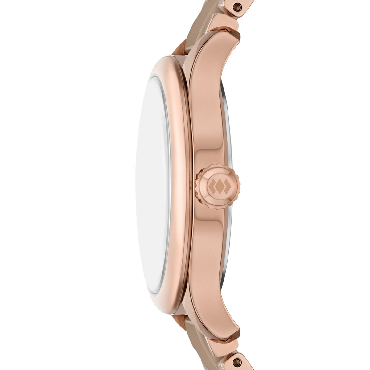 Fossil Gilmore 38mm Three-Hand Date Rose Gold-Tone and Brown Ceramic Watch - CE1133 (1)