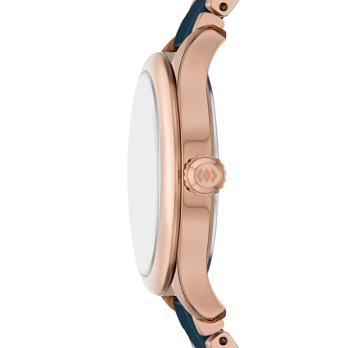 Fossil Gilmore 38mm Three-Hand Date Rose Gold-Tone and Navy Ceramic Watch - CE1134 (1)