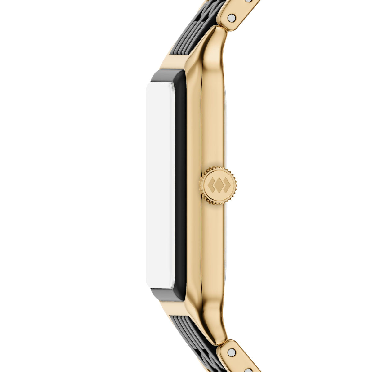 Fossil Women's Raquel Three-Hand Date Gold-Tone Stainless Steel and Black Ceramic Watch -  CE1135 (1)