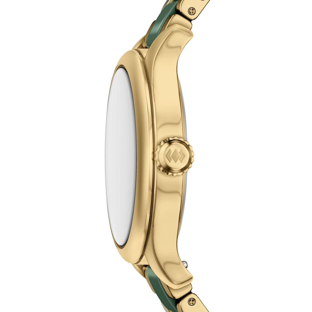 Fossil Women's Gilmore Three-Hand Date Gold-Tone Stainless Steel & Green Ceramic Watch -  CE1138 (1)