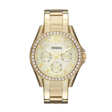 Fossil Riley 38mm Multifunction Gold-Tone Stainless Steel Watch - ES3203