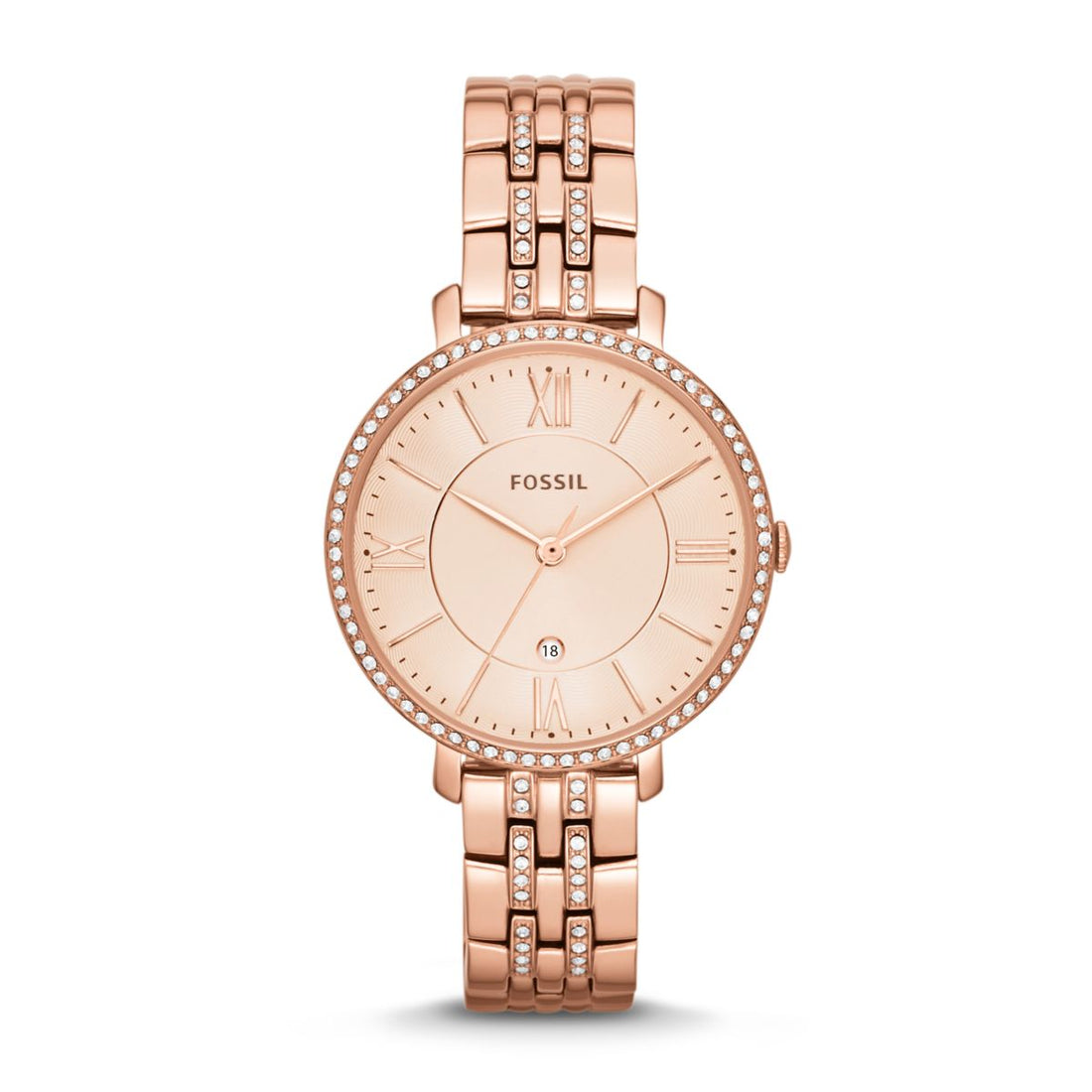 Fossil Jacqueline 36mm Three-Hand Rose Gold-Tone Stainless Steel Watch - ES3546