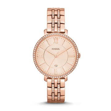 Fossil Jacqueline 36mm Three-Hand Rose Gold-Tone Stainless Steel Watch - ES3546