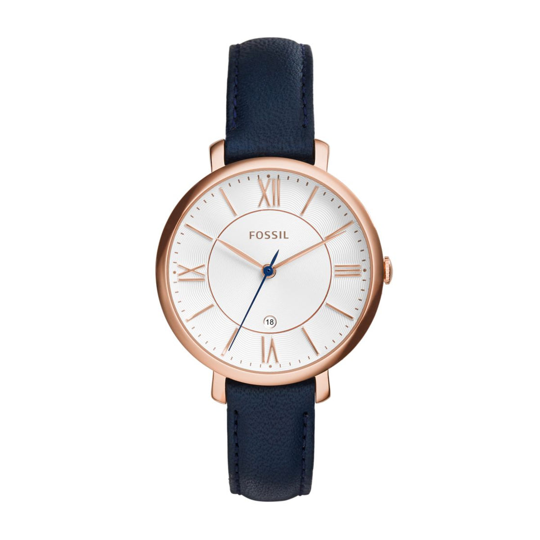Fossil Jacqueline 36mm Navy Leather Watch - ES3843
