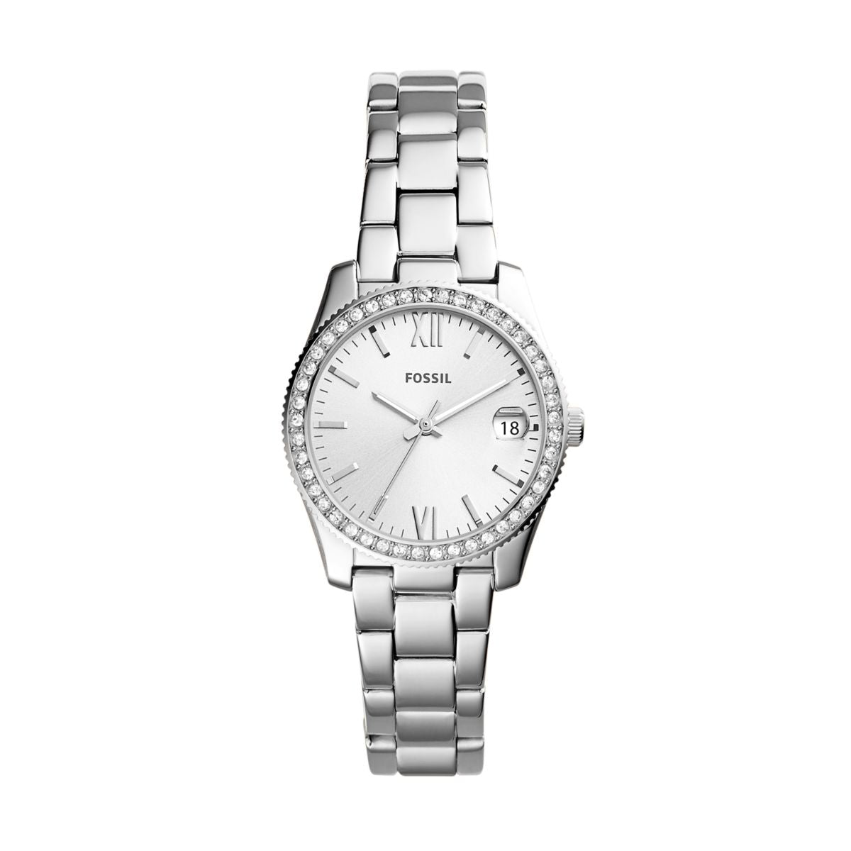 Fossil Scarlette 33mm Three-Hand Date Stainless Steel Watch - ES4317