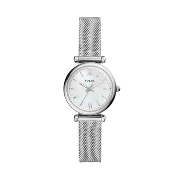 Fossil Carlie Mini 28mm Three-Hand Stainless Steel Watch - ES4432