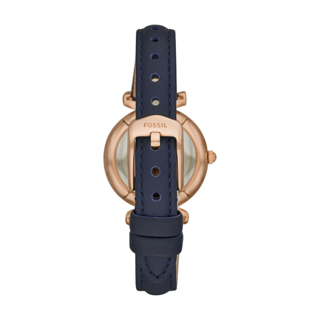 Fossil Carlie Mini 28mm Three-Hand Navy Leather Watch - ES4502