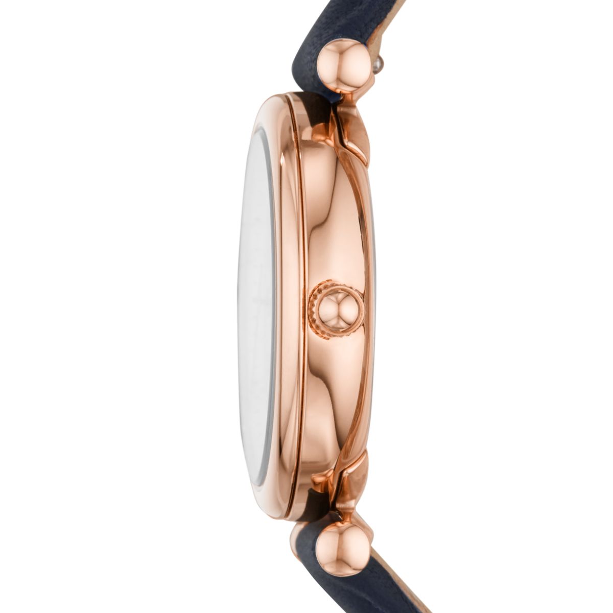 Fossil Carlie Mini 28mm Three-Hand Navy Leather Watch - ES4502 (2)