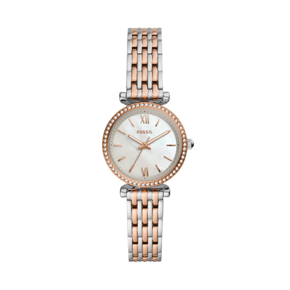Fossil Carlie Mini 28mm Three-Hand Two-Tone Stainless Steel Watch - ES4649