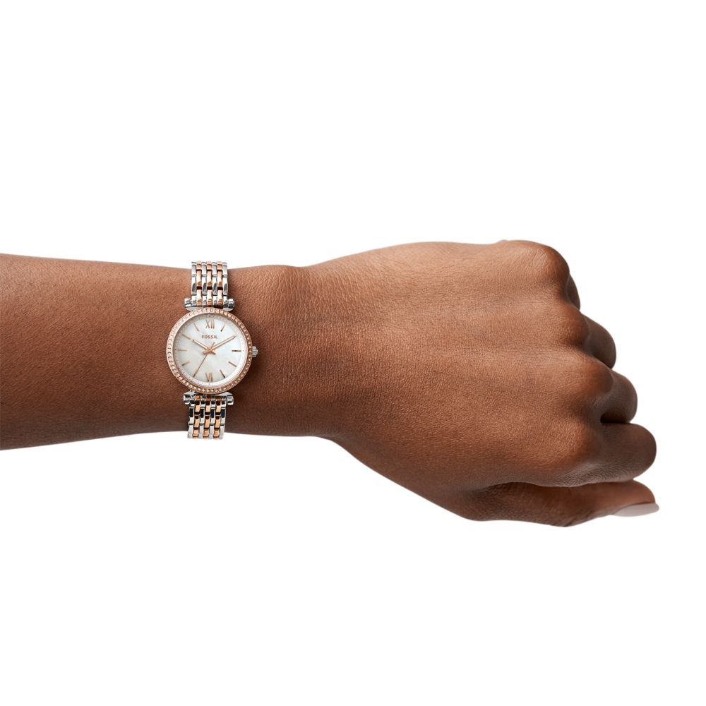 Fossil Carlie Mini 28mm Three-Hand Two-Tone Stainless Steel Watch - ES4649 (3)