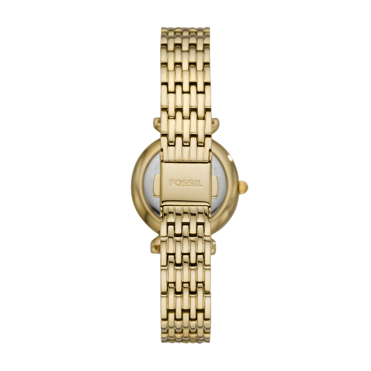 Fossil Carlie Mini 28mm Three-Hand Gold-Tone Stainless Steel Watch - ES4735 (1)