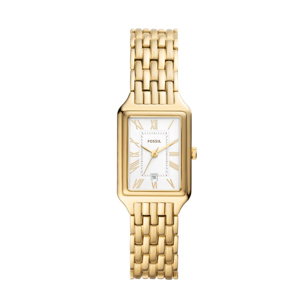 Fossil Raquel 23mm Three-Hand Date Gold-Tone Stainless Steel Watch - ES5220
