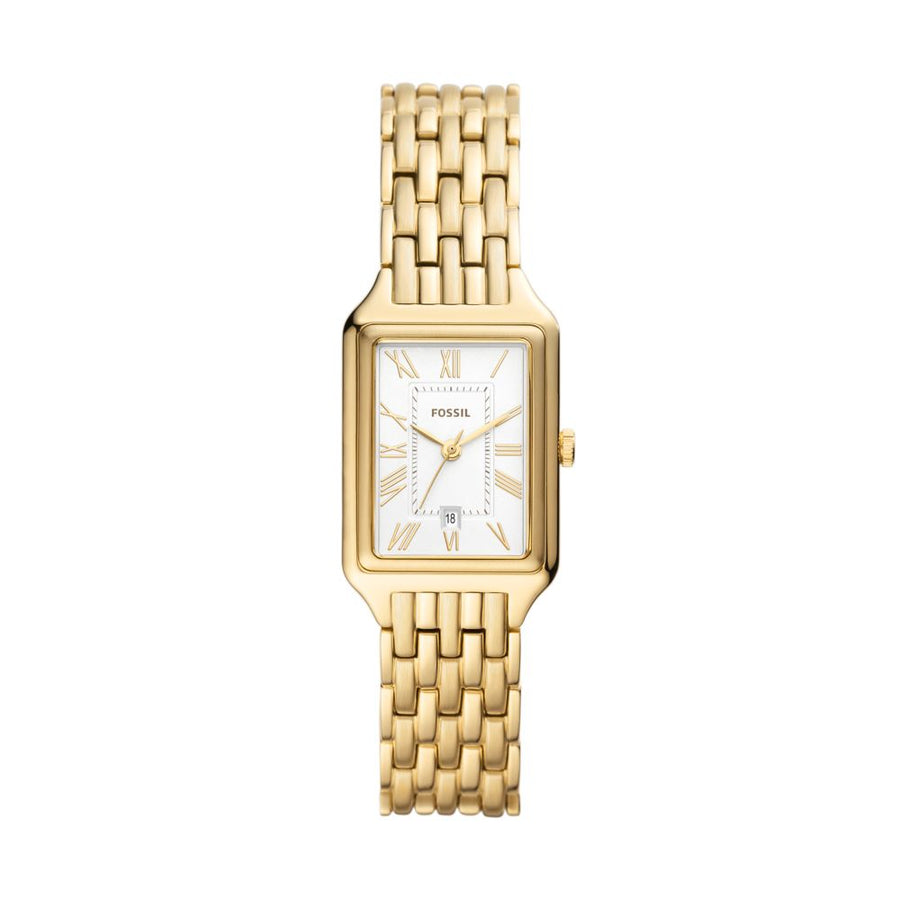 Fossil Raquel 23mm Three-Hand Date Gold-Tone Stainless Steel Watch - ES5220
