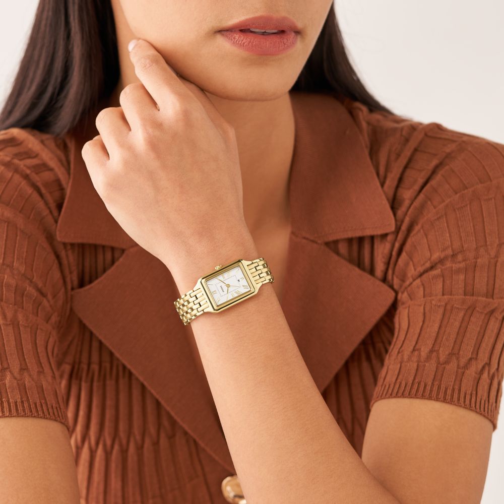 Fossil Raquel 23mm Three-Hand Date Gold-Tone Stainless Steel Watch - ES5220 (1)
