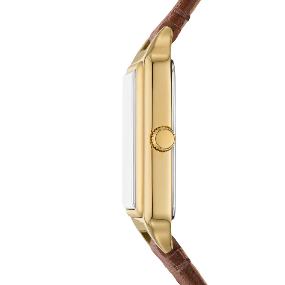 Fossil Raquel 23mm Three-Hand Date Medium Brown Leather Watch - ES5303