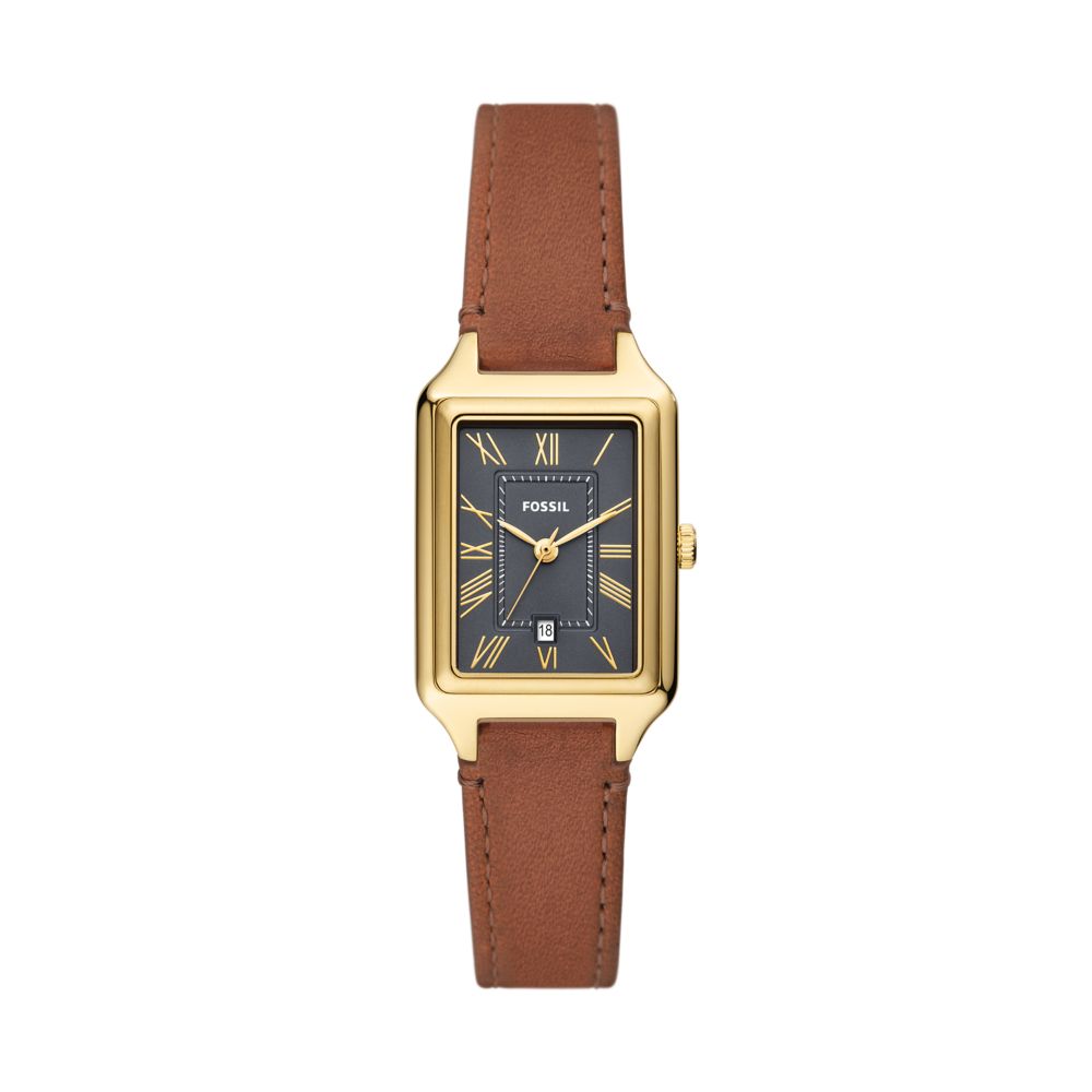 Fossil Raquel 23mm Three-Hand Date Medium Brown Leather Watch - ES5303
