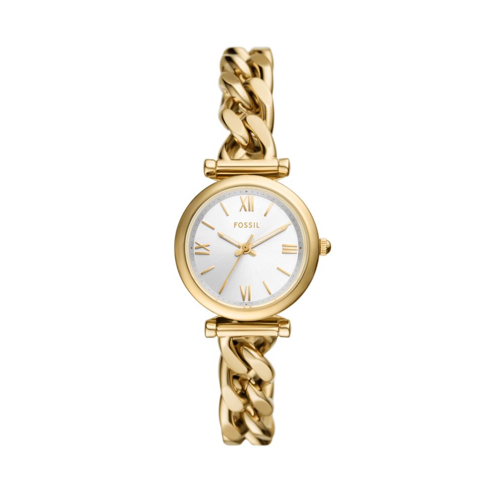 Fossil Carlie Mini 28mm Three-Hand Gold-Tone Stainless Steel Watch - ES5329
