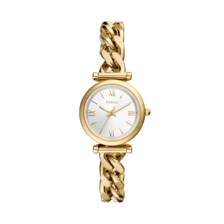Fossil Carlie Mini 28mm Three-Hand Gold-Tone Stainless Steel Watch - ES5329