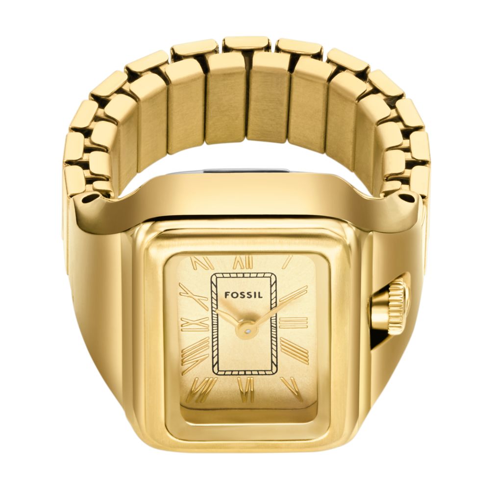 Fossil Raquel Watch Ring 14mm Two-Hand Gold-Tone Stainless Steel - ES5343 (2)