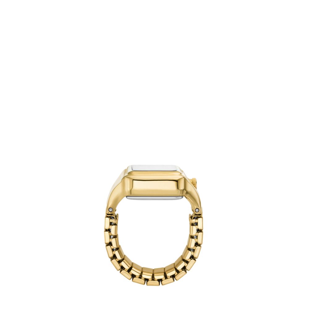 Fossil Raquel Watch Ring 14mm Two-Hand Gold-Tone Stainless Steel - ES5343