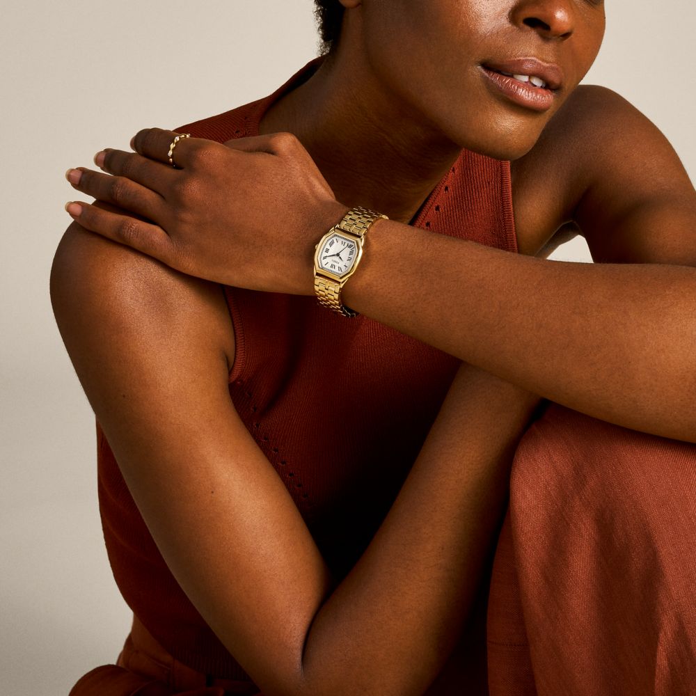 Fossil Harlow 27mm Three-Hand Gold-Tone Stainless Steel Watch - ES5361 (1)