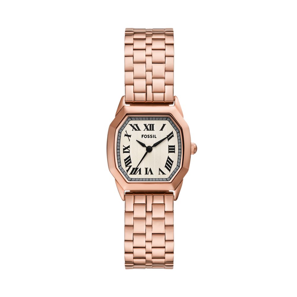 Fossil Harlow 27mm Three-Hand Rose Gold-Tone Stainless Steel Watch - ES5386
