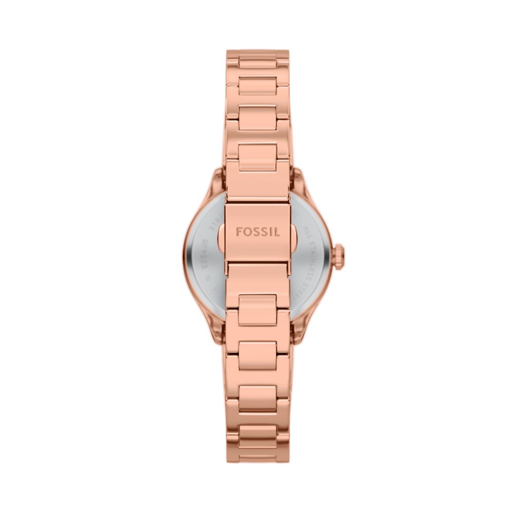 Fossil Gilmore 28mm Three-Hand Rose Gold-Tone Stainless Steel Watch - ES5420 (2)