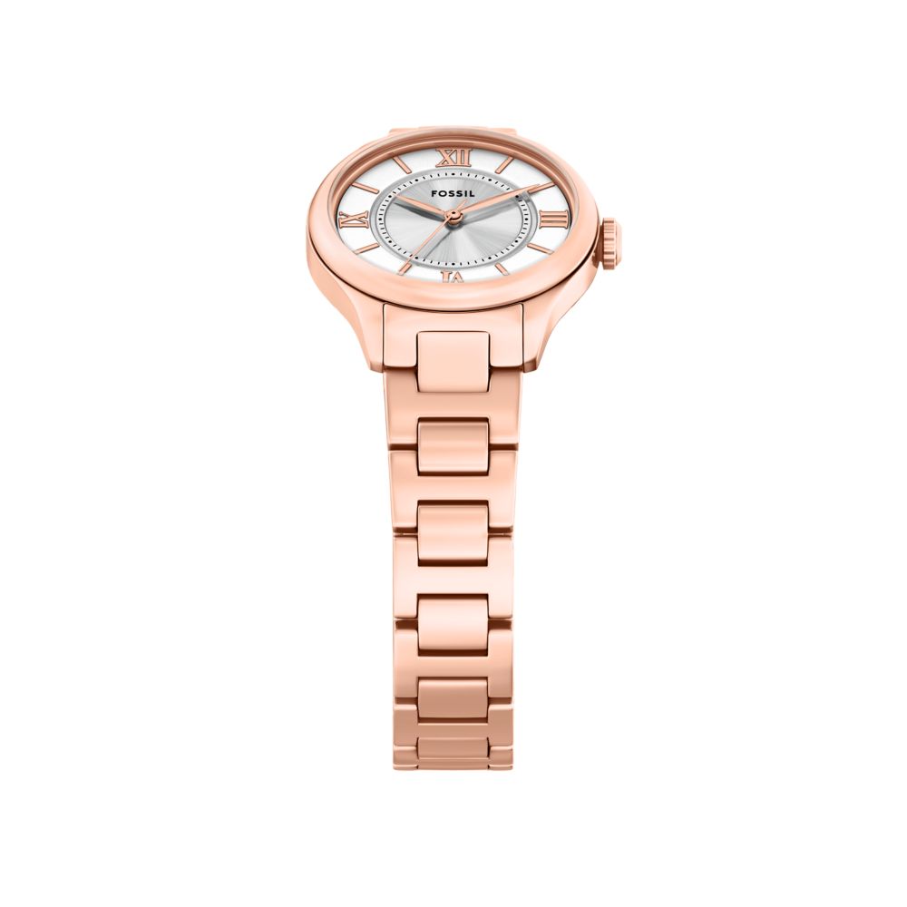 Fossil Gilmore 28mm Three-Hand Rose Gold-Tone Stainless Steel Watch - ES5420 (4)