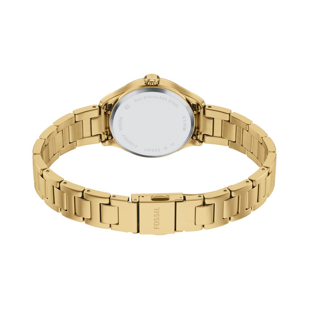 Fossil Gilmore 28mm Three-Hand Gold-Tone Stainless Steel Watch - ES5421 (4)