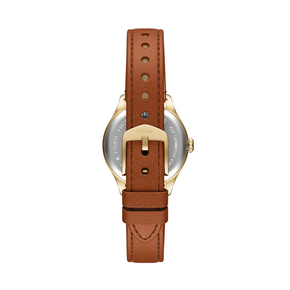 Fossil Gilmore 28mm Three-Hand Brown Leather Watch - ES5423 (1)