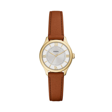 Fossil Gilmore 28mm Three-Hand Brown Leather Watch - ES5423