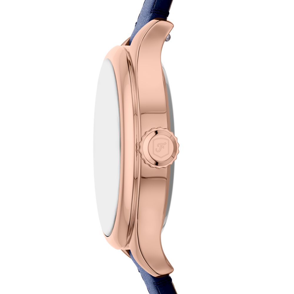 Fossil Gilmore 28mm Three-Hand Navy Leather Watch - ES5424 (1)
