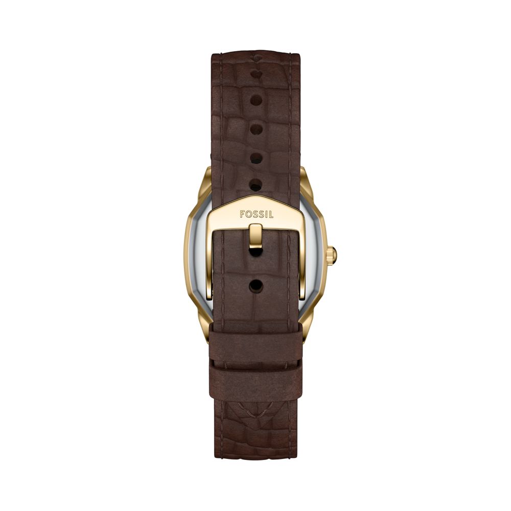 Fossil Harlow 27mm Three-Hand Brown Croco Leather Watch - ES5426 (2)
