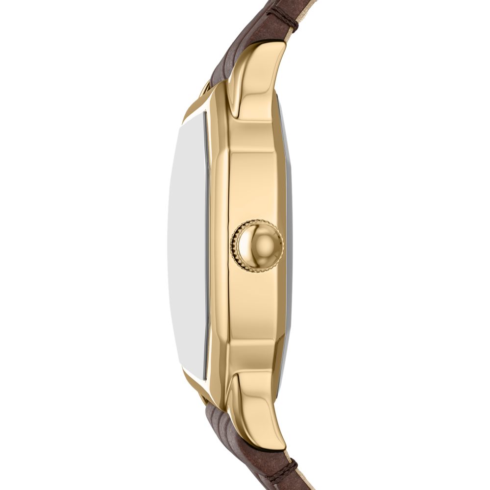 Fossil Harlow 27mm Three-Hand Brown Croco Leather Watch - ES5426