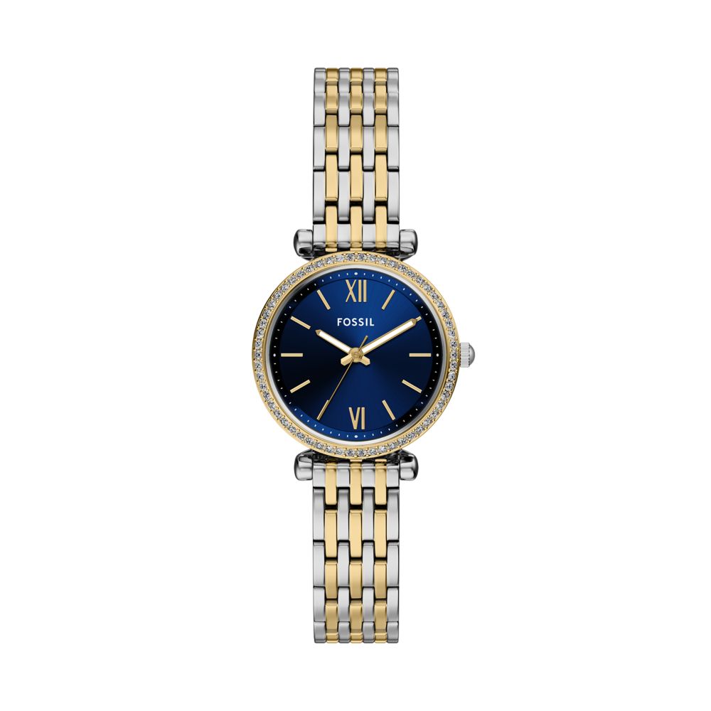 Fossil Carlie Mini 28mm Three-Hand Two-Tone Stainless Steel Watch - ES5438