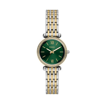 Fossil Carlie Mini 28mm Three-Hand Two-Tone Stainless Steel Watch - ES5439