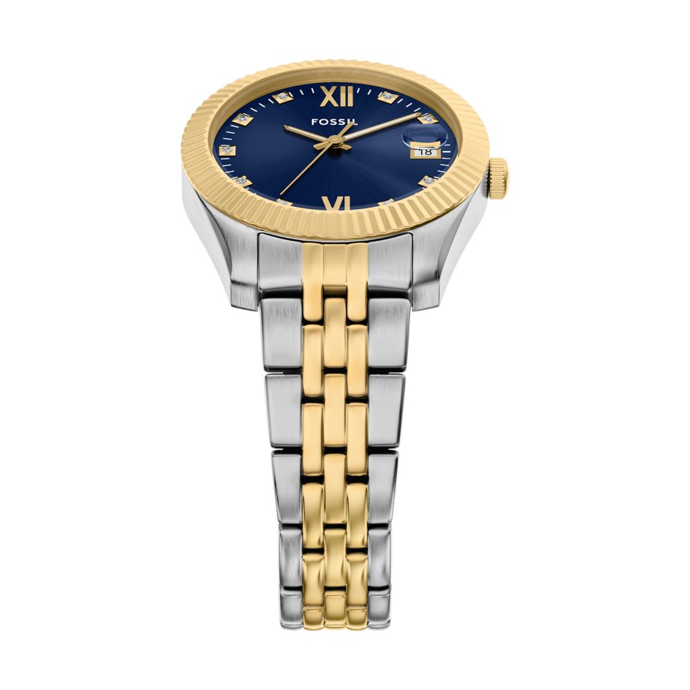 Fossil Scarlette 33mm Three-Hand Two-Tone Stainless Steel Watch - ES5443 (4)