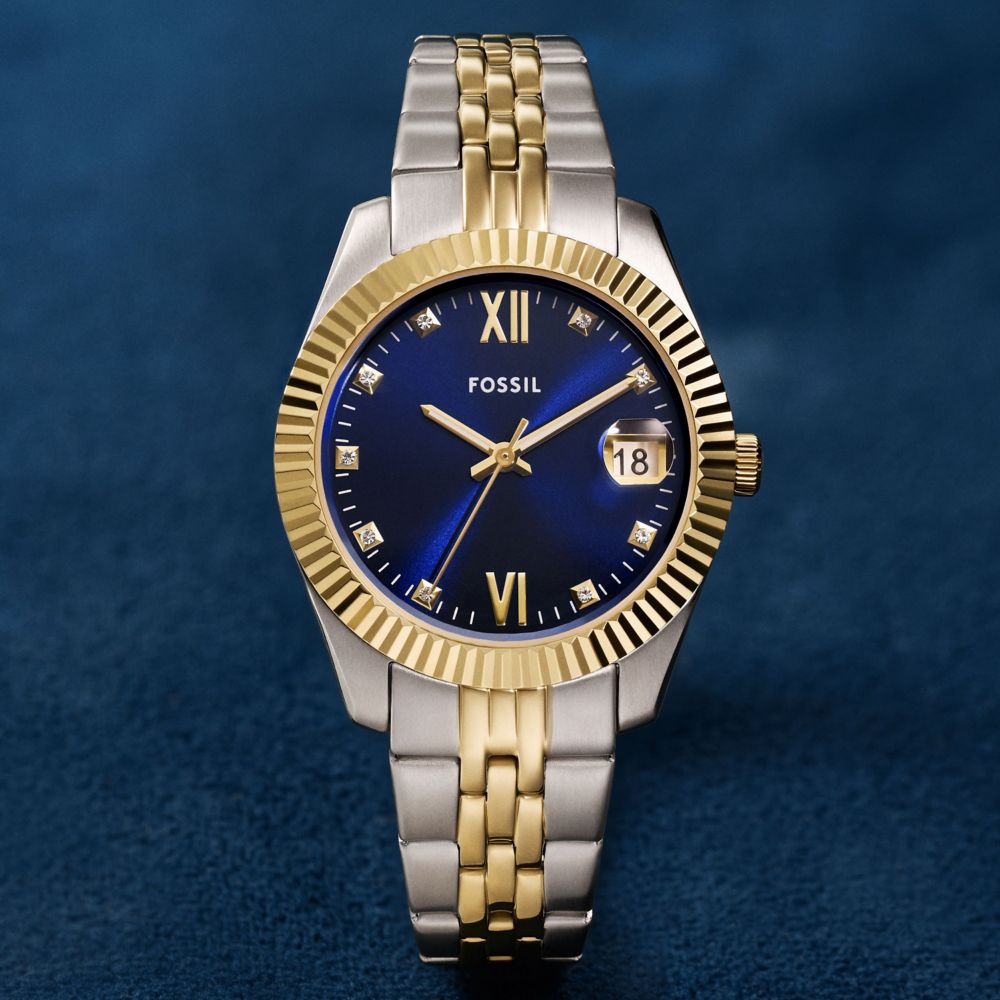 Fossil Scarlette 33mm Three-Hand Two-Tone Stainless Steel Watch - ES5443 (6)