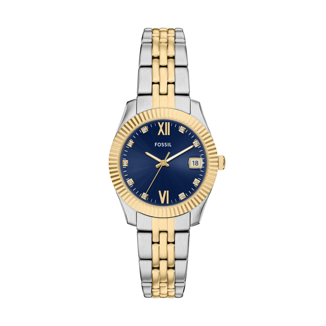 Fossil Scarlette 33mm Three-Hand Two-Tone Stainless Steel Watch - ES5443