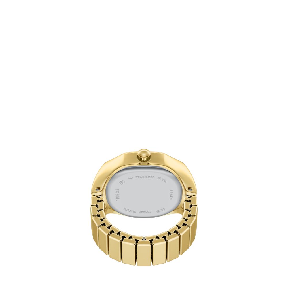 Fossil Harlow Watch Ring 17mm Two-Hand Gold-Tone Stainless Steel - ES5446 (3)