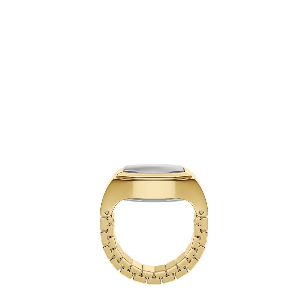 Fossil Harlow Watch Ring 17mm Two-Hand Gold-Tone Stainless Steel - ES5446 (2)