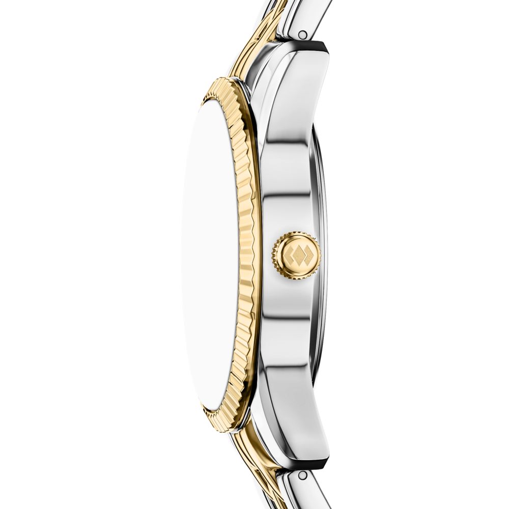 Fossil Scarlette 34mm Three-Hand Day-Date Two-Tone Stainless Steel Watch - ES5458