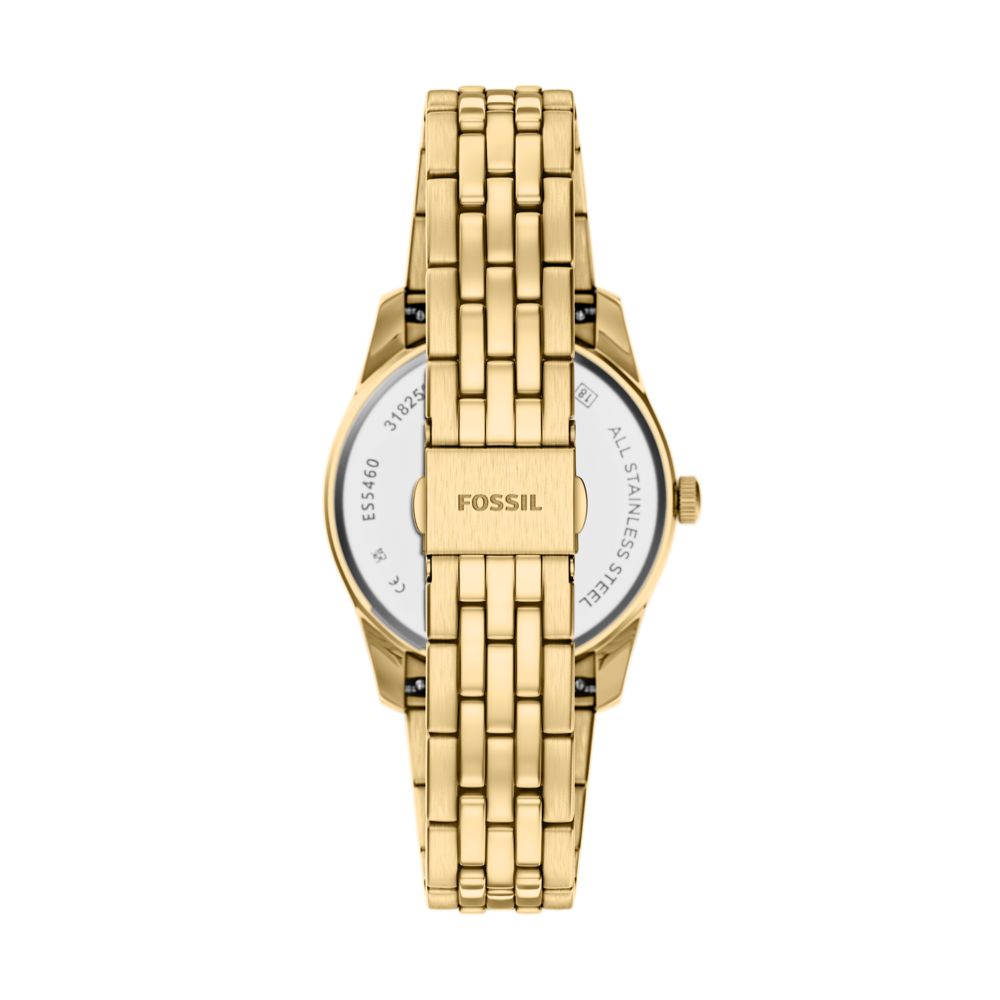 Fossil Scarlette 34mm Three-Hand Day-Date Gold-Tone Stainless Steel Watch - ES5460 (5)