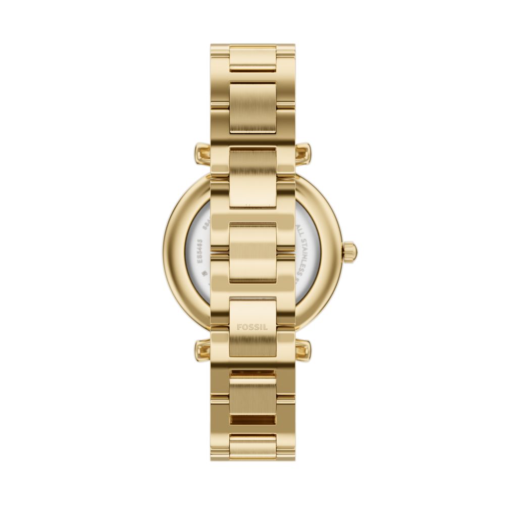 Fossil Carlie 35mm Three-Hand Gold-Tone Stainless Steel Watch - ES5465 (2)