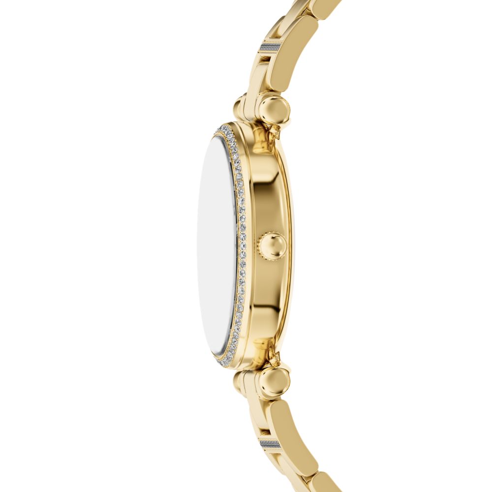 Fossil Carlie 35mm Three-Hand Gold-Tone Stainless Steel Watch - ES5465 (1)