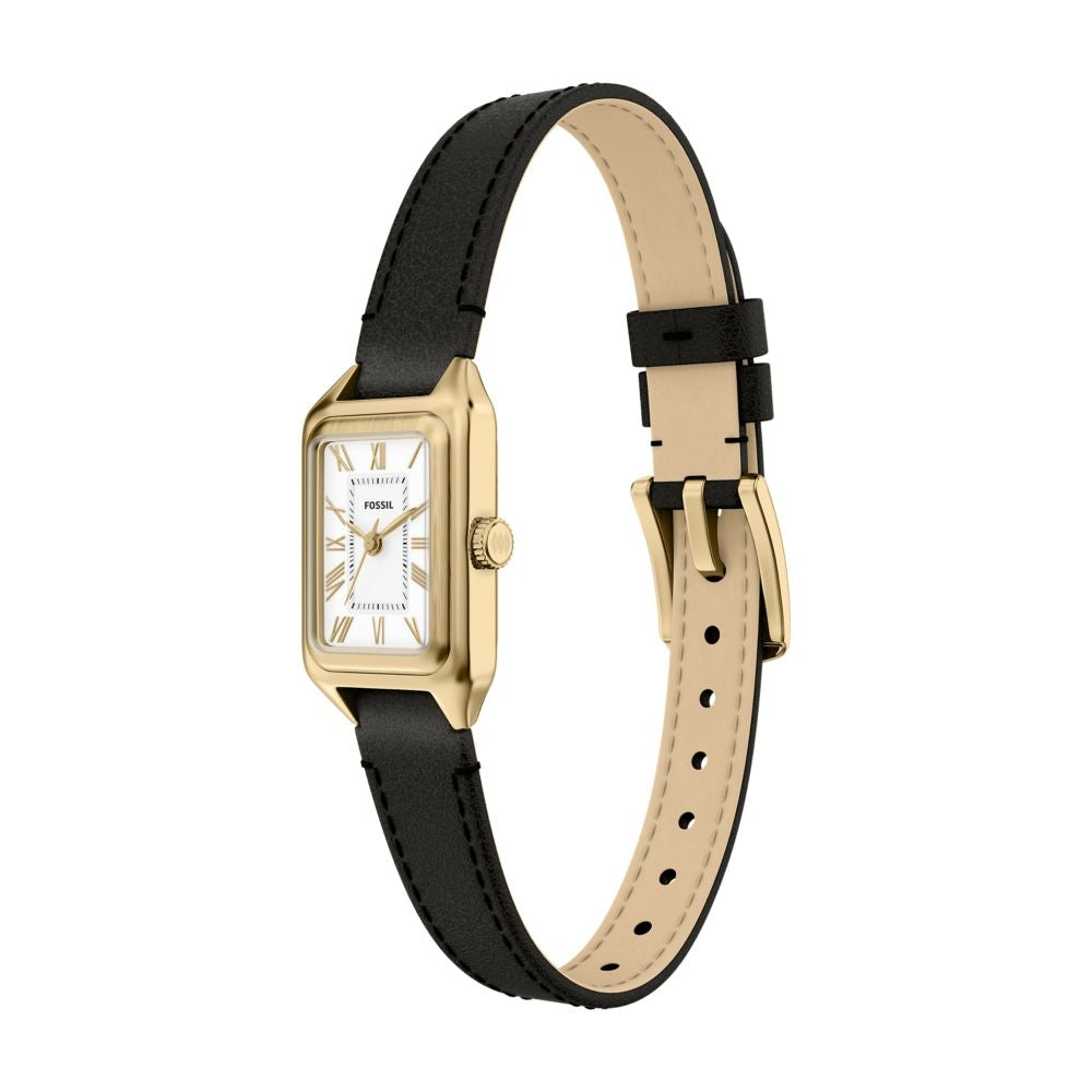 Fossil Raquel Mini 18mm Three-Hand Black Leather Watch - ES5470 (2)