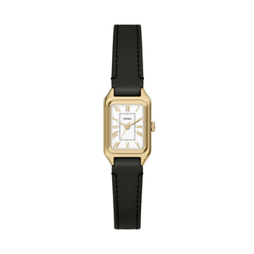 Fossil Raquel Mini 18mm Three-Hand Black Leather Watch - ES5470