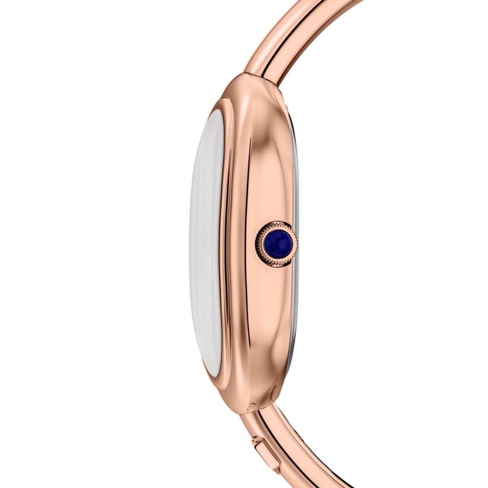 Fossil Sloan 25mm Three-Hand Rose Gold-Tone Stainless Steel Watch Bangle - ES5472 (1)